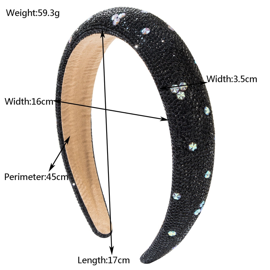 Women's Casual Vacation Classic Style U Shape Alloy Cloth Rhinestone Inlay Rhinestones Hair Band