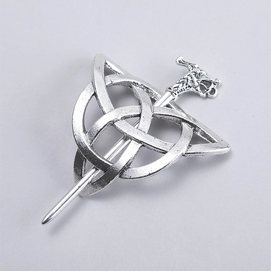 women's retro geometric metal plating hairpin