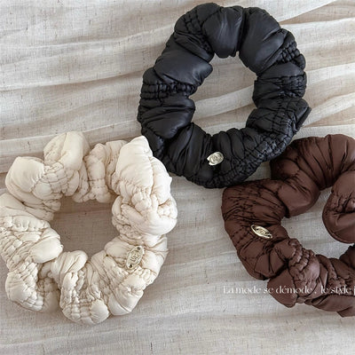 Women's Modern Style Classic Style Solid Color Cloth Pleated Hair Tie