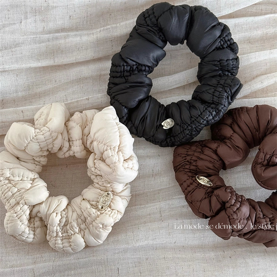 Women's Modern Style Classic Style Solid Color Cloth Pleated Hair Tie