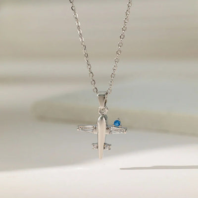 Jewelry Sweet Solid Color Titanium Steel Plating Pendant Necklace