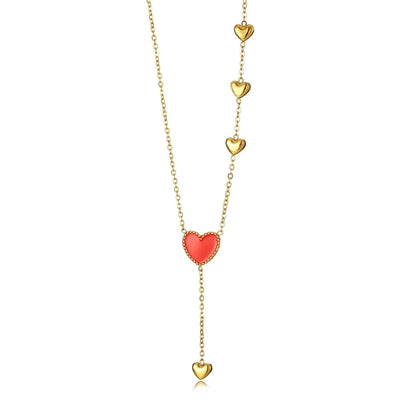 Jewelry Simple Style Heart Shape 304 Stainless Steel Pendant Necklace