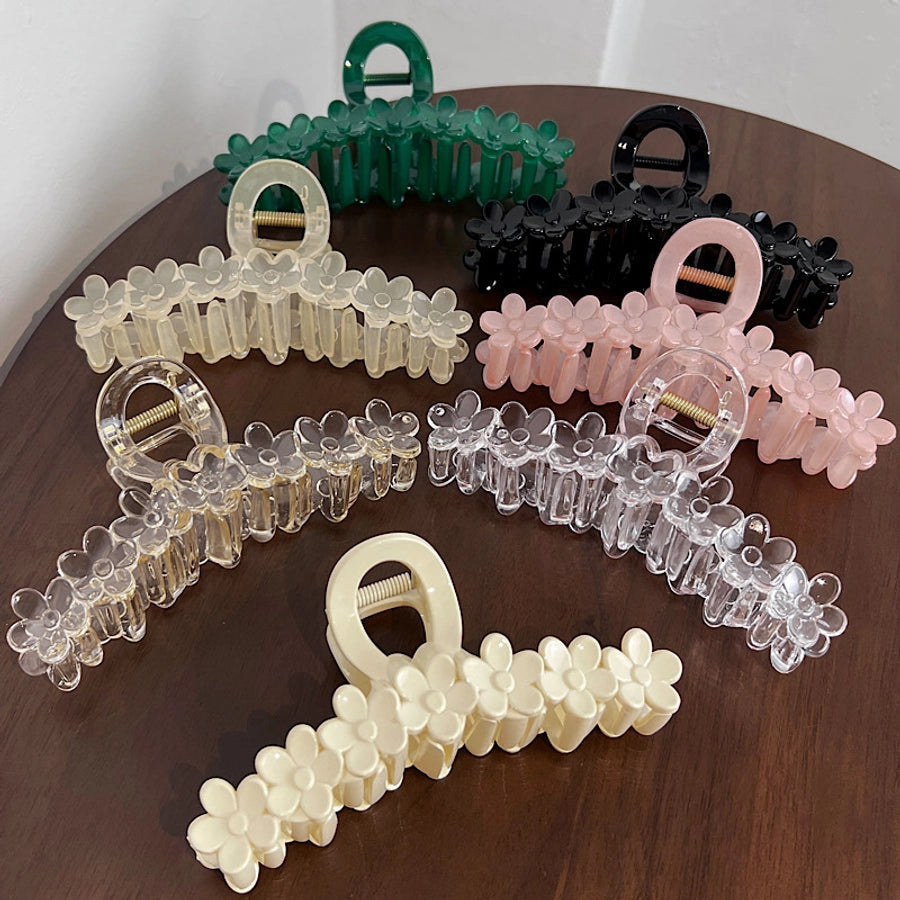 sweet flower plastic hair claws