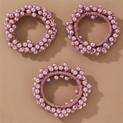 Women's Fairy Style Sweet Simple Style Round Imitation Pearl Beaded Artificial Pearls Hair Tie