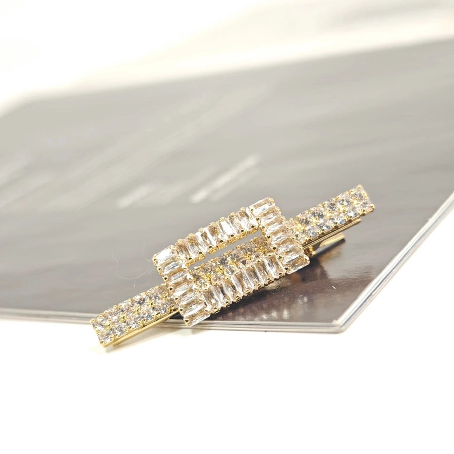 Women's Simple Style Classic Style Solid Color Alloy Inlay Rhinestones Hair Clip