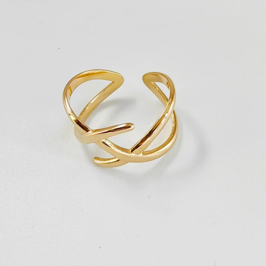 Jewelry Vintage Style Simple Style Wings Fish 304 Stainless Steel Plating Open Rings