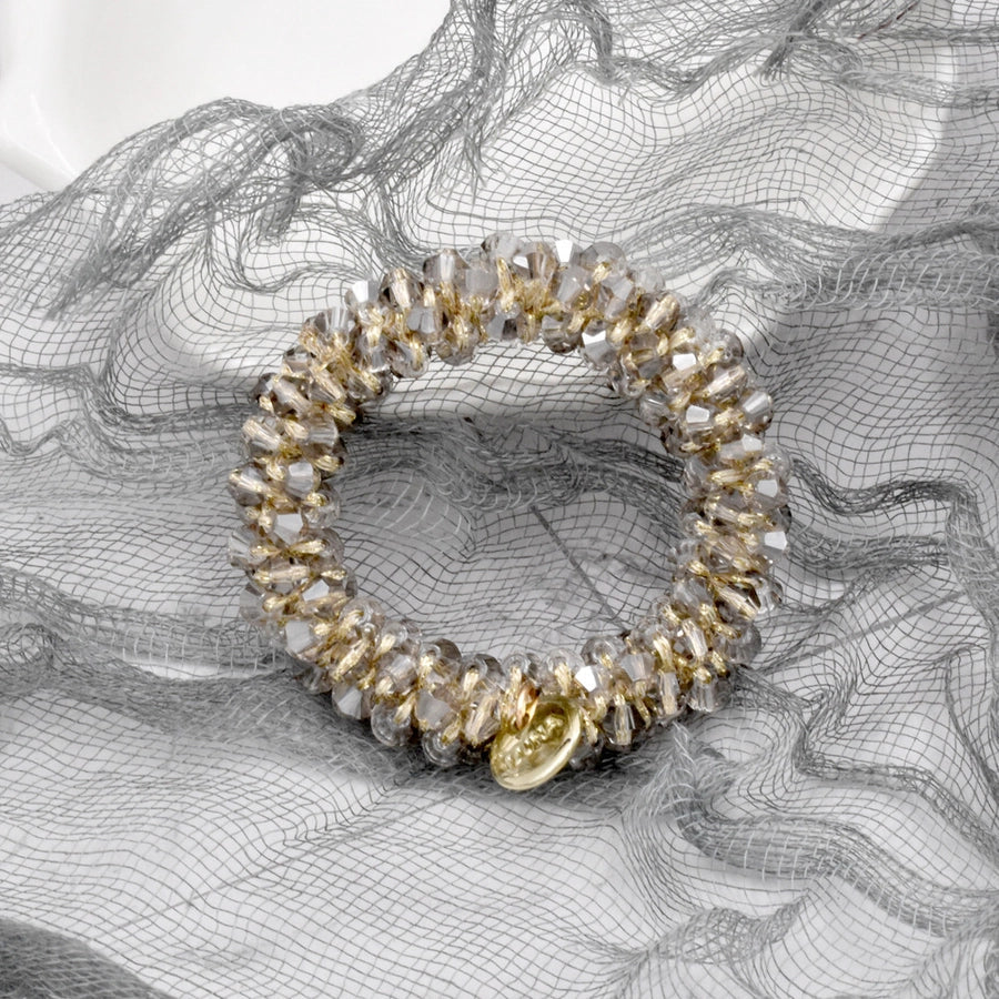 crystal braided pearl hair rope