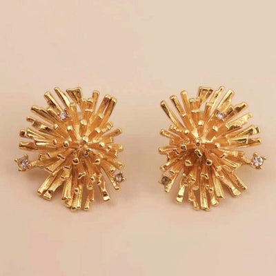 s925 silver needle retro exaggerated fireworks earrings elegant earrings irregular simple unique earrings