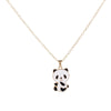 Cartoon Style Cute Panda K Gold Plated 201 Stainless Steel Zinc alloy  Pendant Necklace
