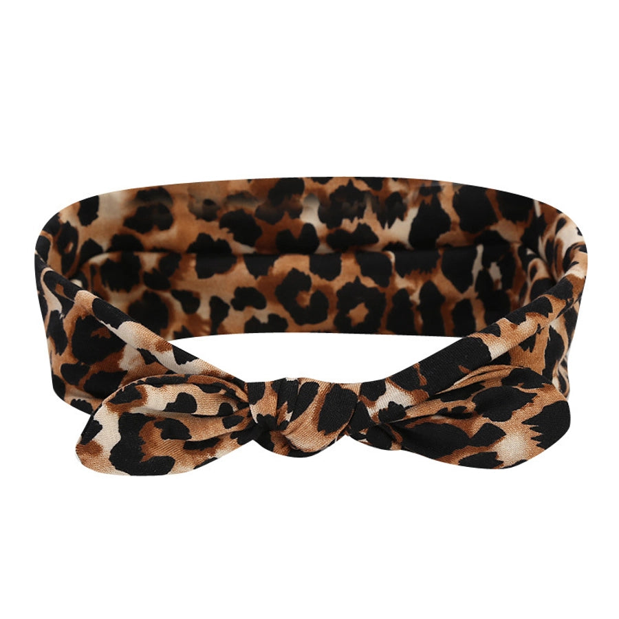 women's simple style solid color snakeskin leopard cloth hair band