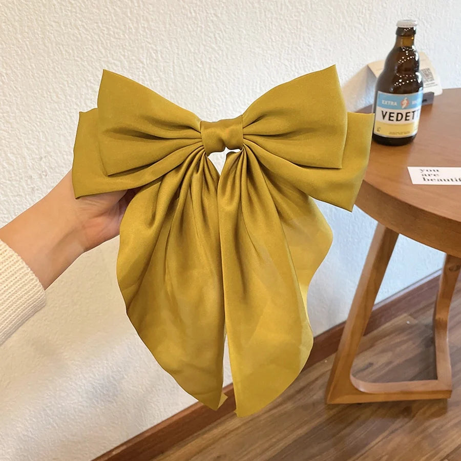 fashion bow knot cloth pleated hair clip 1 piece