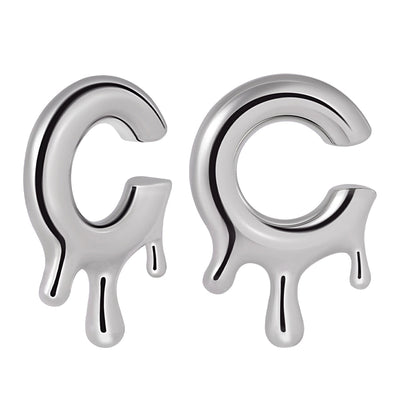 1 Piece Casual C Shape Animal Circle 304 Stainless Steel 18K Gold Plated Stainless Steel Earrings