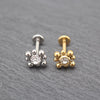 1 Piece Lip Rings Hip-Hop Punk Geometric 304 Stainless Steel 316 Stainless Steel  Inlay Rhinestones 18K Gold Plated Lip Rings Ear Cartilage Rings & Studs