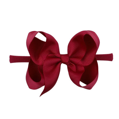 2337 20 color bubble flower headband new children bow nylon hair band  baby hair accessories