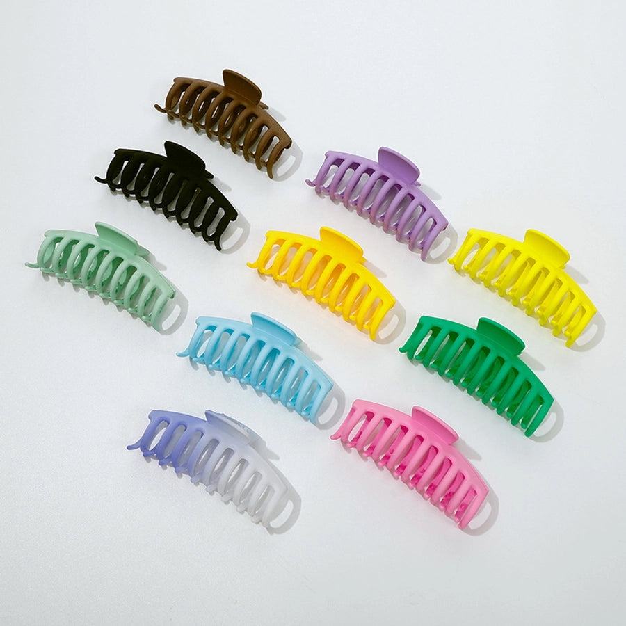 Women's Basic Solid Color Resin Hair Claws