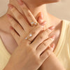 Jewelry Elegant Commute Heart Shape Copper Zircon Rings