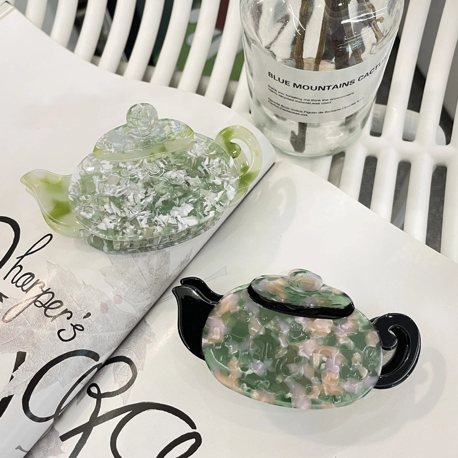 Women's Elegant Retro Teapot Acetic acid sheets Hair Claws