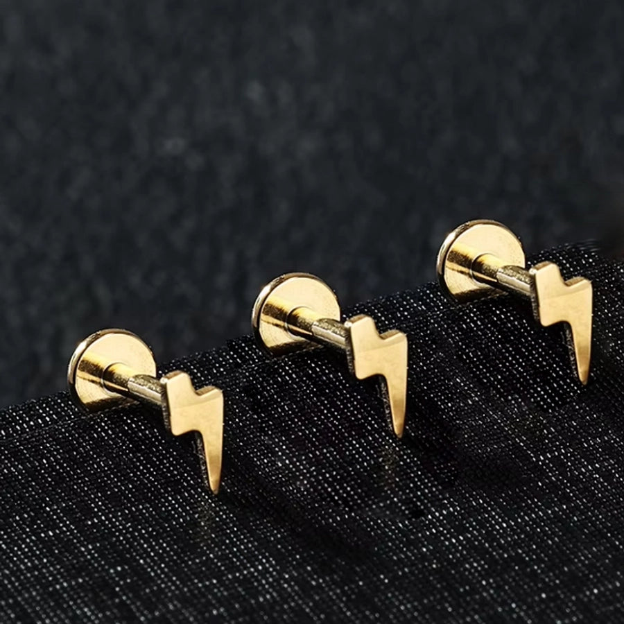 1 Piece Lip Rings Casual Star Moon Pure Titanium Titanium Alloy 14K Gold Plated White Gold Plated Lip Rings Ear Cartilage Rings & Studs