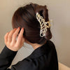elegant waves alloy plating hollow out inlay zircon hair claws