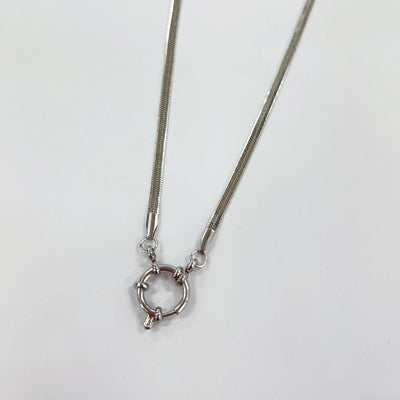 Jewelry Casual Basic Commute Solid Color 304 Stainless Steel 18K Gold Plated Pendant Necklace