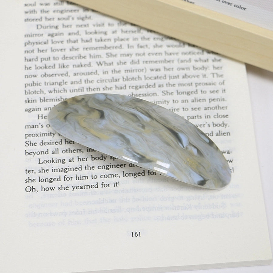 artistic color block leopard acetic acid sheets hair clip