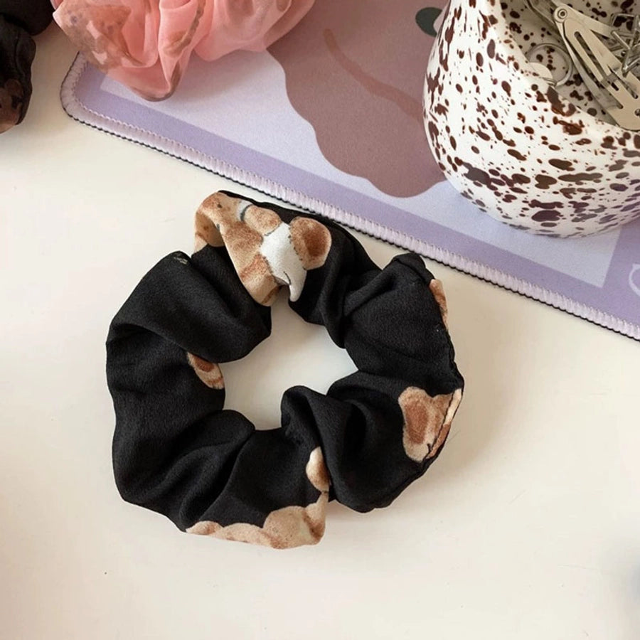Women's Preppy Style Sweet Korean Style Animal Bear Cloth Hair Tie