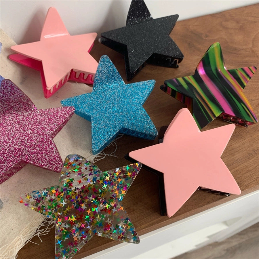 streetwear pentagram acetic acid sheets hair claws