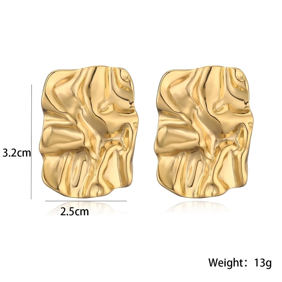 1 Pair Retro Simple Style Commute Geometric 304 Stainless Steel Ear Studs