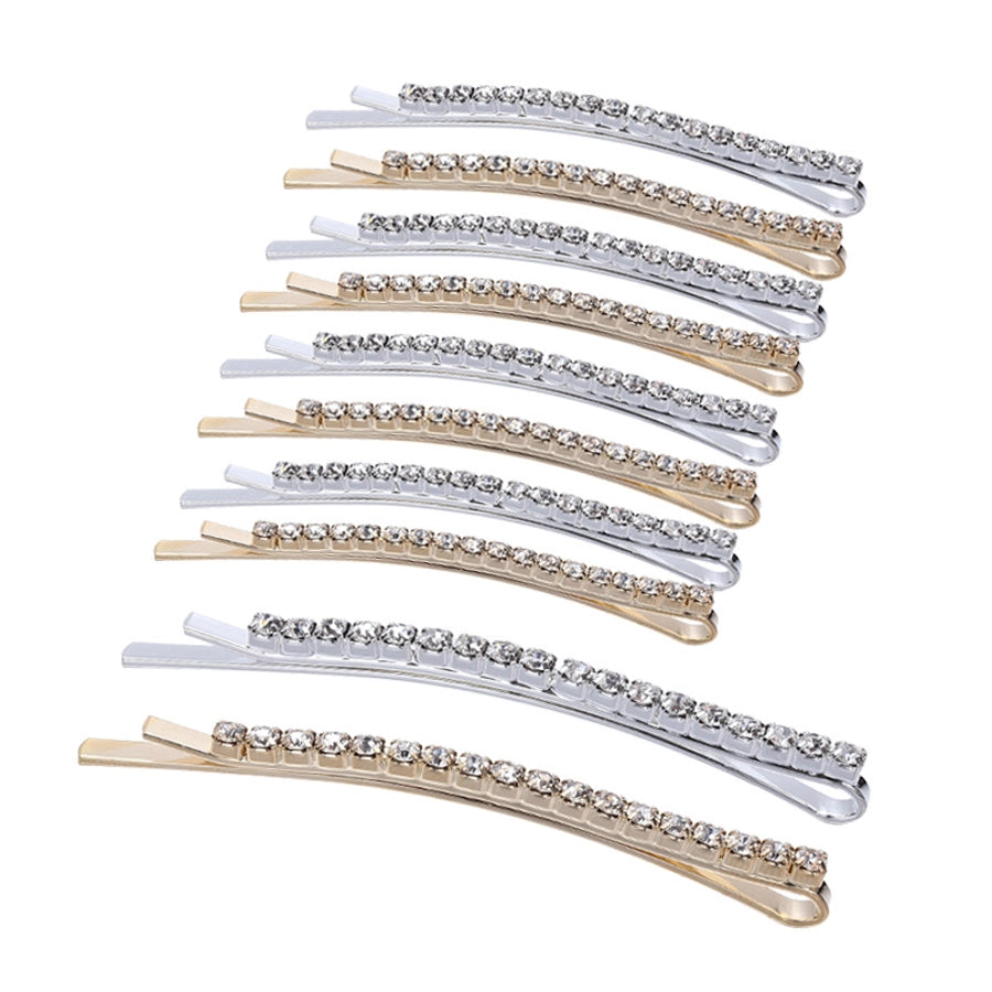 Women'S Fashion Solid Color Iron Plating Inlay Rhinestones Hair Clip