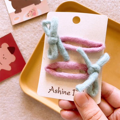 Kid'S Basic Simple Style Bow Knot Cloth Hair Clip
