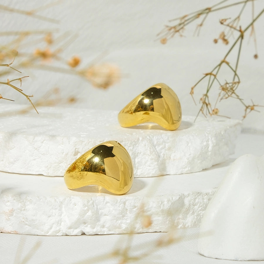 Jewelry IG Style Casual Sweet Geometric 304 Stainless Steel 14K Gold Plated Plating Open Rings