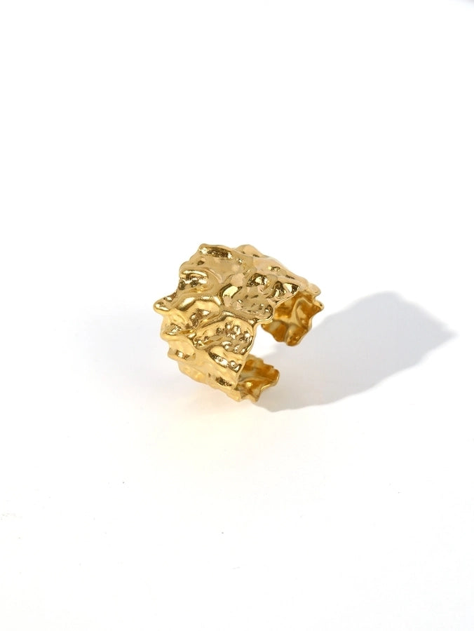 Jewelry Retro Starfish Heart Shape 304 Stainless Steel Plating Open Rings