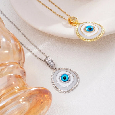 Jewelry Lady Sexy Eye 304 Stainless Steel Copper Pendant Necklace