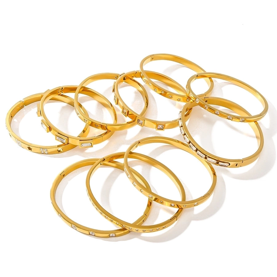 IG Style Simple Style Geometric 304 Stainless Steel Bangle In Bulk