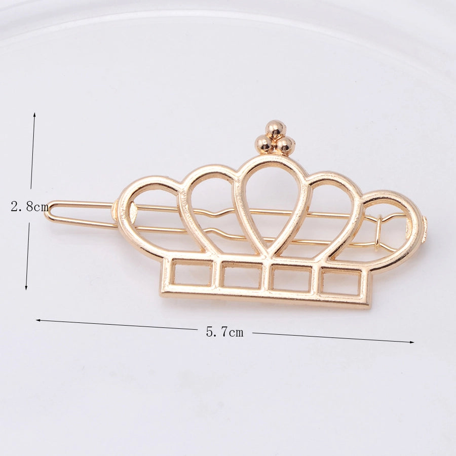 fashion geometric metal plating hair clip