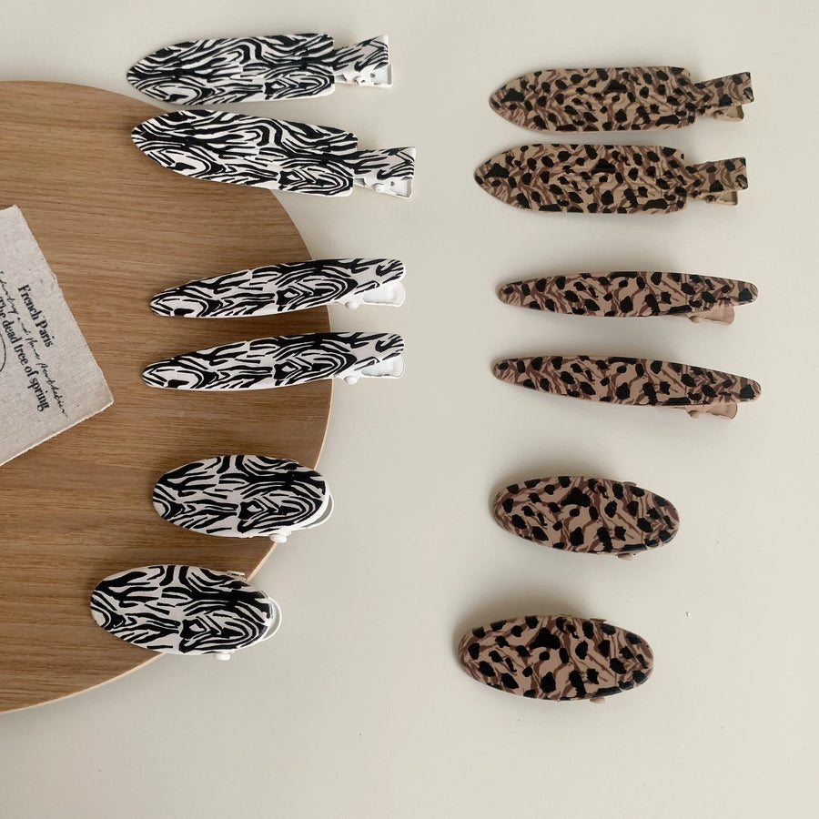 Women's Simple Style Commute Leopard Metal Hair Clip