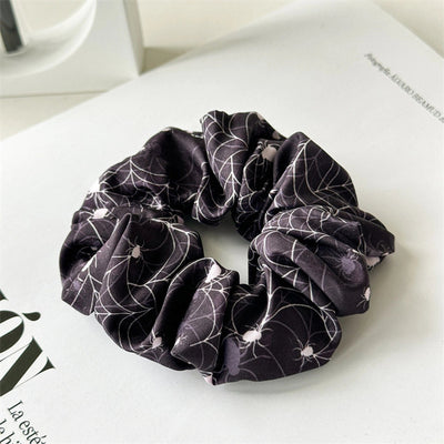 New Halloween Hair Ring  Hair Accessories Large Intestine Hair Ring  Hot Selling Product Festival Pumpkin Ghost Bat Head