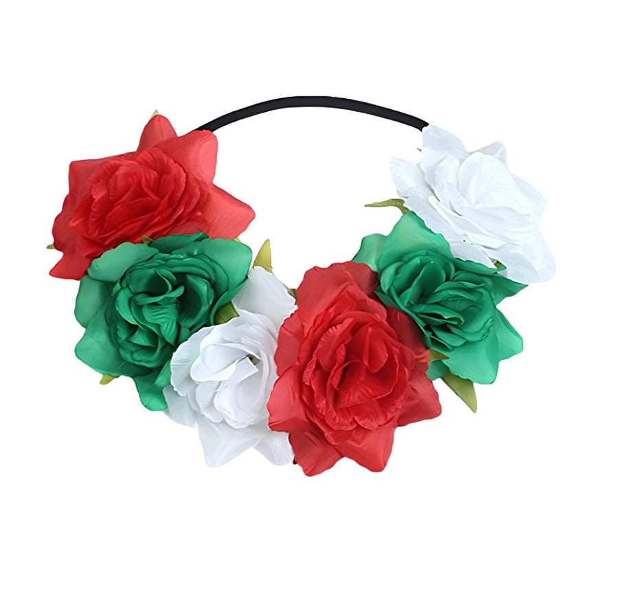 velvet rose wreath hair band silk cloth rose headband seaside holiday headdress children's photo hair accessories