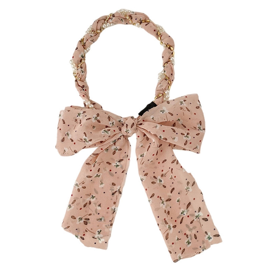 fairy style basic modern style ditsy floral bow knot synthetic yarn hair band