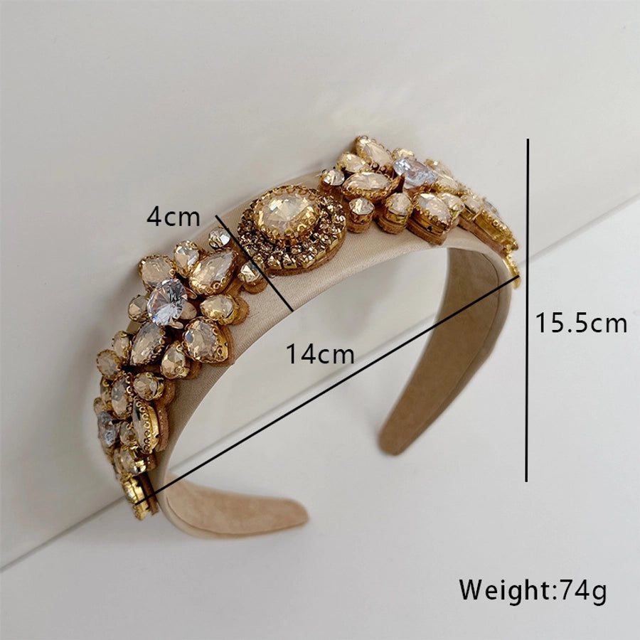 fashion geometric cloth handmade rhinestone hair band 1 piece