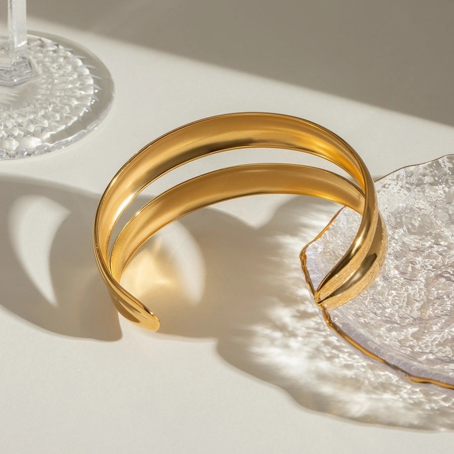 Simple Style Classic Style Geometric 304 Stainless Steel Bangle In Bulk