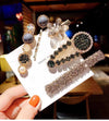 fashion classic barrettes simple inlay pearl bangs barrettes