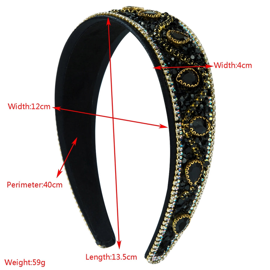 Women's Casual Elegant Classic Style Round Sequin Alloy Inlay Sequins Rhinestones Hair Band