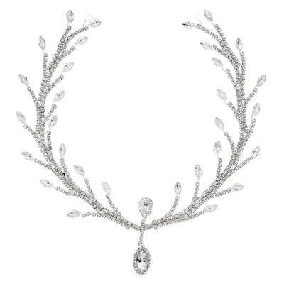Women's Bridal Shiny Solid Color Rhinestone Copper Inlay Rhinestones Hair Band