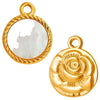Jewelry Vintage Style Classic Style Round 304 Stainless Steel Shell Abalone Shell 18K Gold Plated Irregular Plating Charms Pendant Necklace