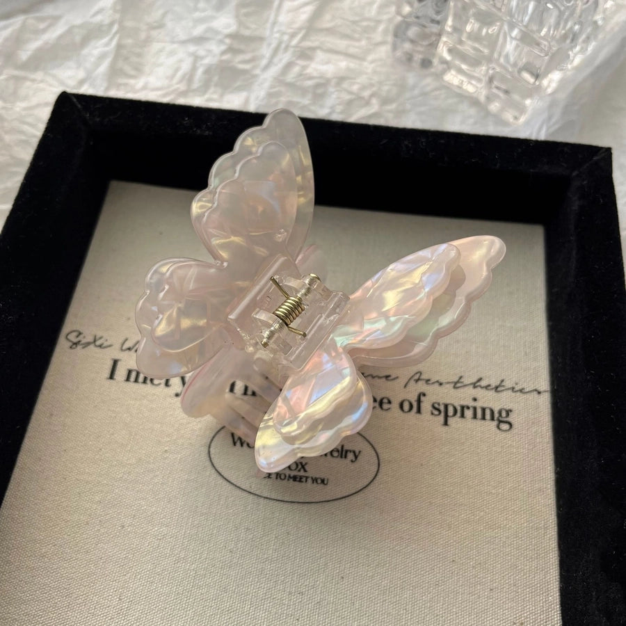 Women's Sweet Cool Style Butterfly Metal Plating Hair Claws