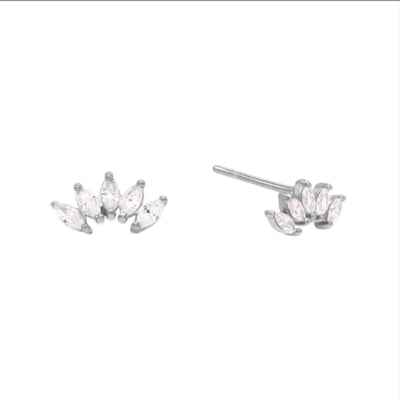 1 Pair IG Style Simple Style Geometric Inlay Copper Zircon Gold Plated Earrings