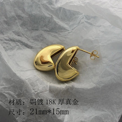 1 Pair Simple Style Water Droplets Rhombus Copper 18K Gold Plated Earrings