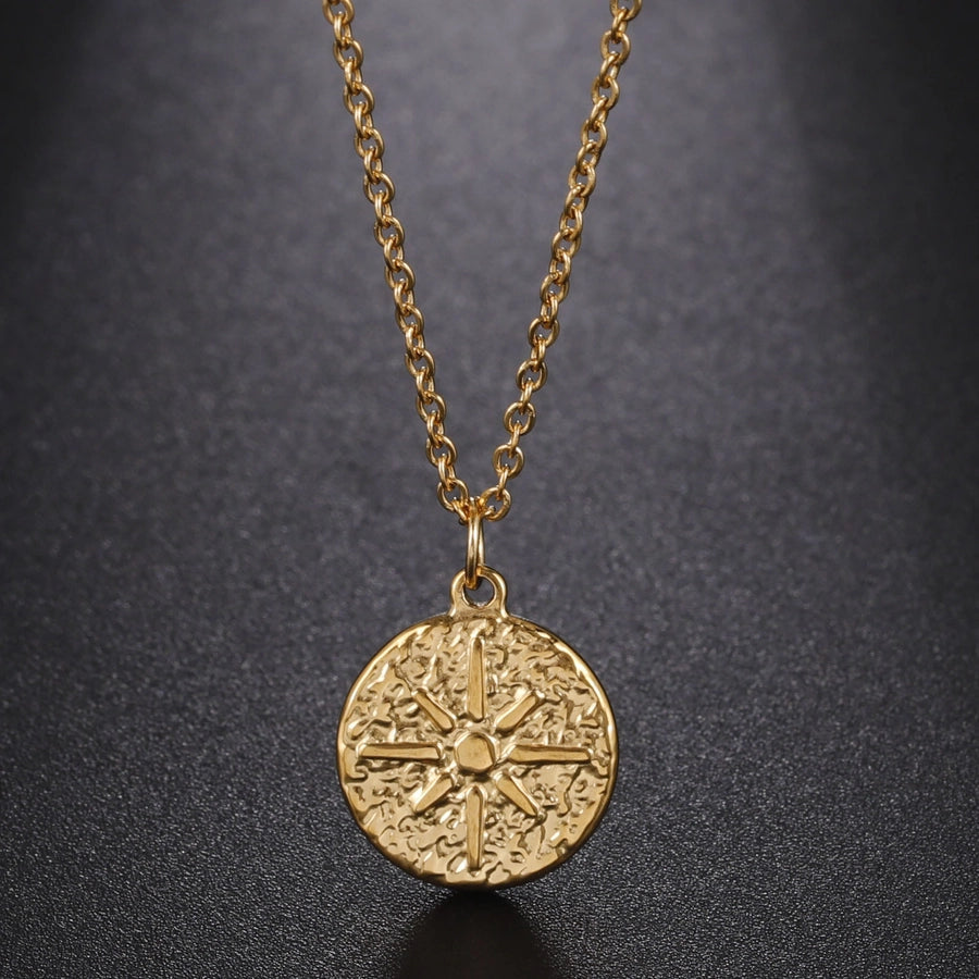 Jewelry Streetwear Sun 304 Stainless Steel Pendant Necklace