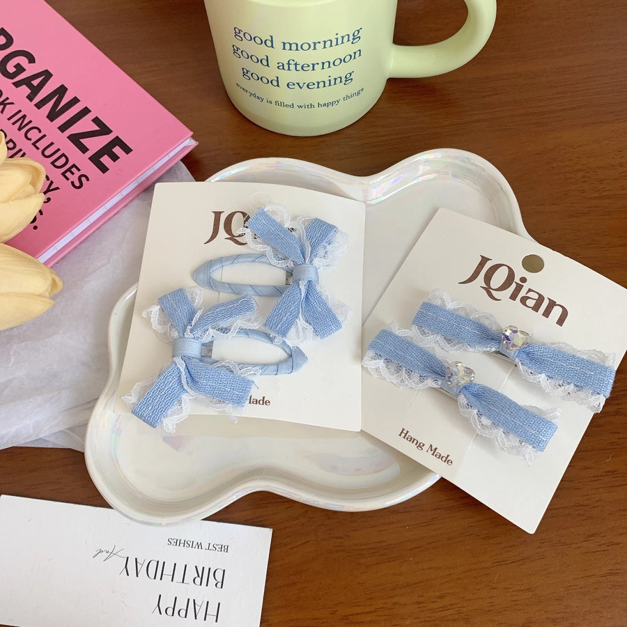 Women's IG Style Sweet Bow Knot Cloth Hair Clip